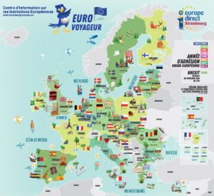 carte des symboles des pays d europe